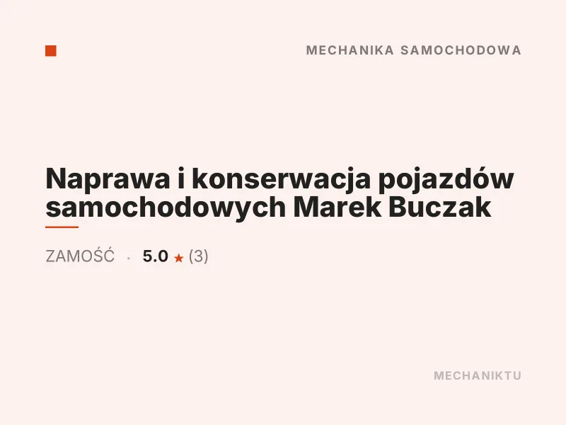 Naprawa i konserwacja pojazdów samochodowych Marek Buczak mechanika samochodowa Zamość