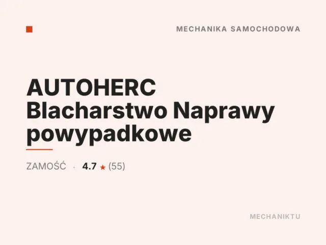 AUTOHERC Blacharstwo Naprawy powypadkowe