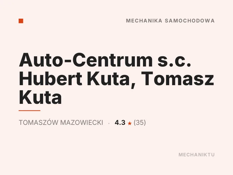 Auto-Centrum s.c. Hubert Kuta, Tomasz Kuta Diagnostyka komputerowa OBD Tomaszów Mazowiecki