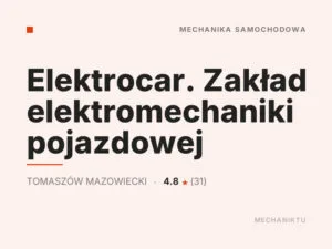 Elektrocar. Zakład elektromechaniki pojazdowej