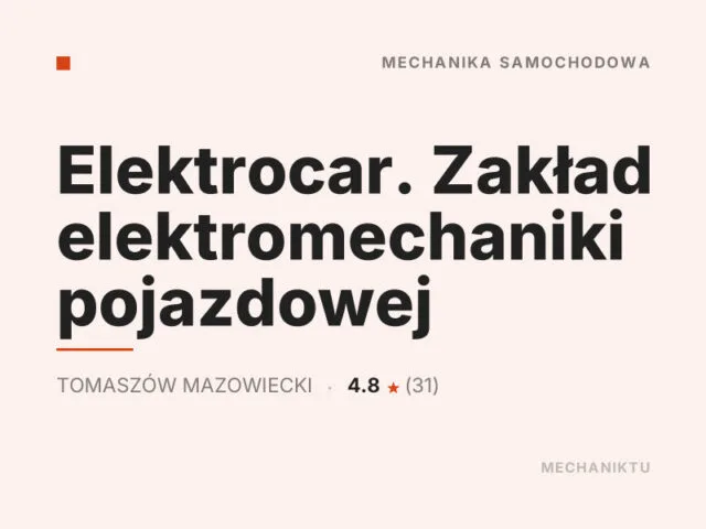 Elektrocar. Zakład elektromechaniki pojazdowej
