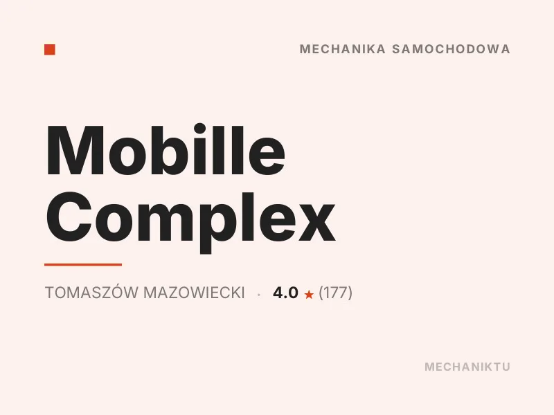 Mobille Complex Diagnostyka komputerowa OBD Tomaszów Mazowiecki