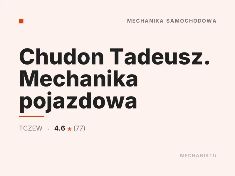 Chudon Tadeusz mechanika pojazdowa diagnostyka komputerowa OBD Tczew