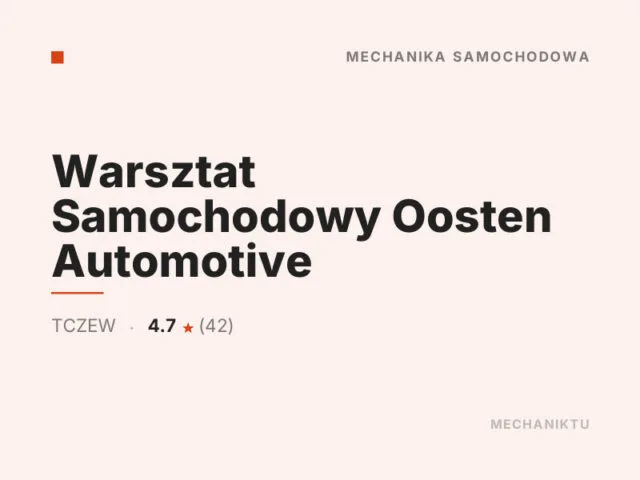 Warsztat Samochodowy Oosten Automotive