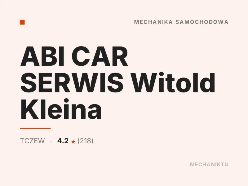 ABI CAR SERWIS Witold Kleina diagnostyka komputerowa OBD Tczew