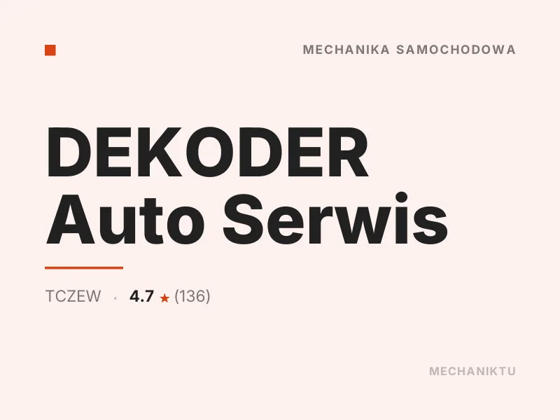 DEKODER Auto Serwis Diagnostyka komputerowa OBD Tczew