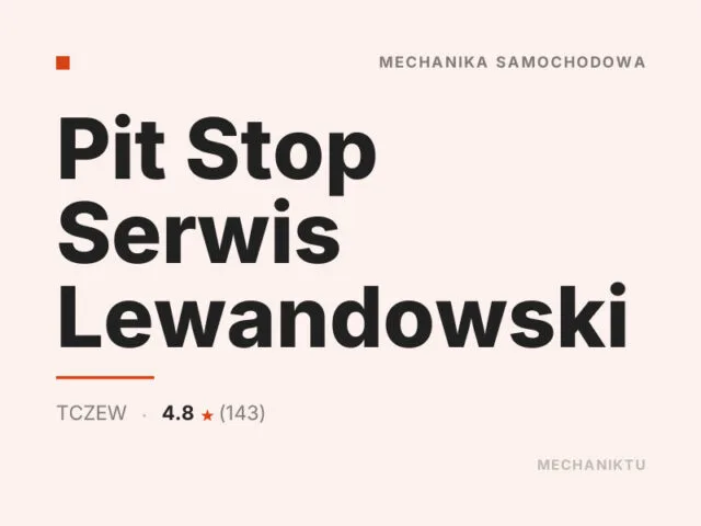 Pit Stop Serwis Lewandowski