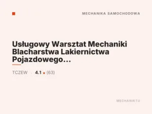 Usługowy Warsztat Mechaniki Blacharstwa Lakiernictwa Pojazdowego Łosiak Bogusław