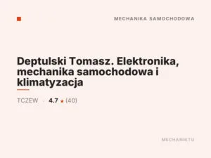Deptulski Tomasz. Elektronika, mechanika samochodowa i klimatyzacja