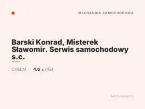 Barski Konrad, Misterek Sławomir. Serwis samochodowy s.c.