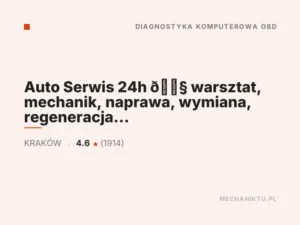 Auto Serwis 24h 🔧 warsztat, mechanik, naprawa, wymiana, regeneracja silników