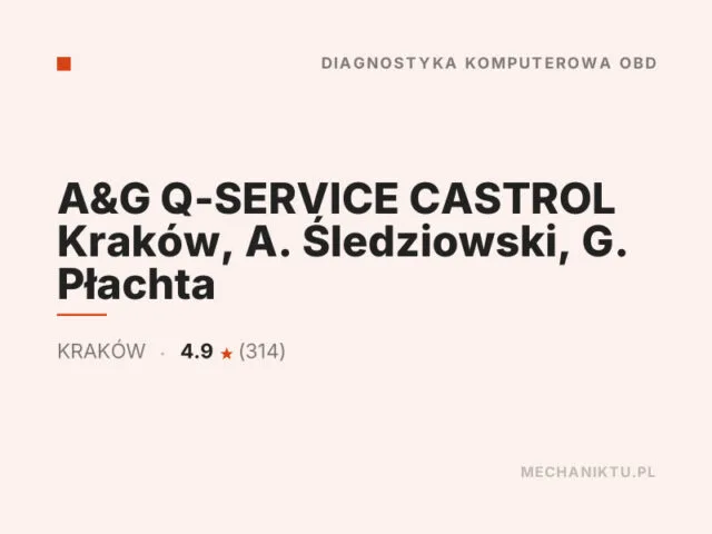 A&G Q-SERVICE CASTROL Kraków, A. Śledziowski, G. Płachta