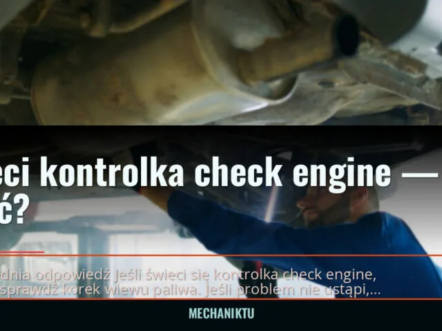 Świeci kontrolka check engine — co robić? — mechaniktu.pl