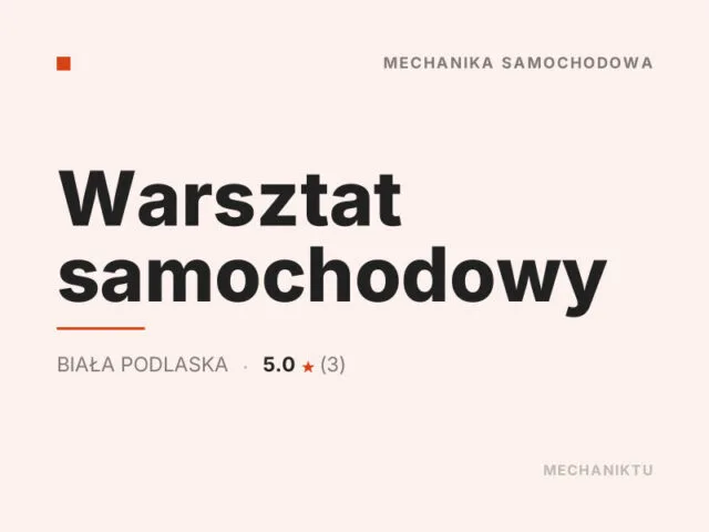 Warsztat samochodowy