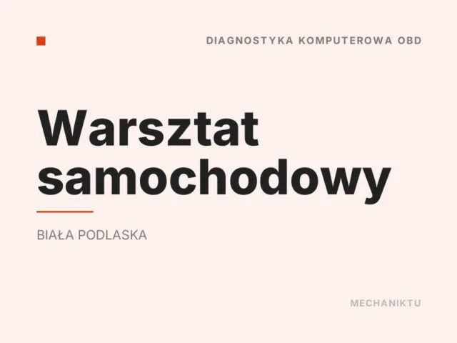 Warsztat samochodowy