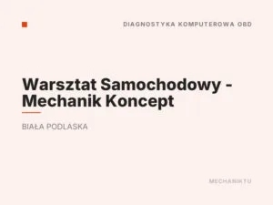 Warsztat Samochodowy – Mechanik Koncept