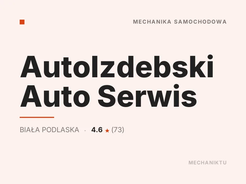 AutoIzdebski Auto Serwis Diagnostyka komputerowa OBD Biała Podlaska