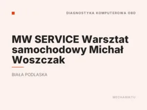 MW SERVICE Warsztat samochodowy Michał Woszczak