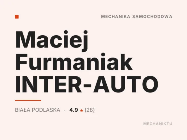 Maciej Furmaniak INTER-AUTO