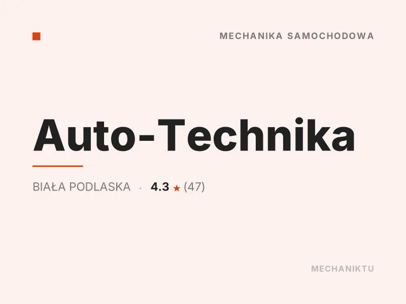 Auto-Technika diagnostyka komputerowa silnika Biała Podlaska
