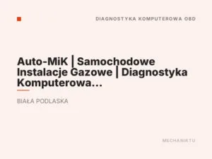 Auto-MiK | Samochodowe Instalacje Gazowe | Diagnostyka Komputerowa | Mechanika Pojazdowa | Elektronika | Części Zamienne |
