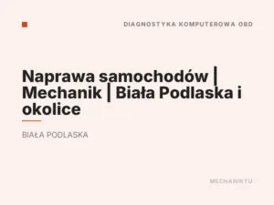 Naprawa samochodów | Mechanik | Biała Podlaska i okolice