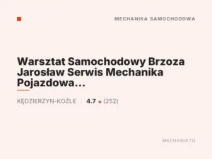 Warsztat Samochodowy Brzoza Jarosław Serwis Mechanika Pojazdowa i Klimatyzacja Konserwacja Kędzierzyn-Koźle