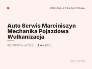 Auto Serwis Marciniszyn Mechanika Pojazdowa Wulkanizacja
