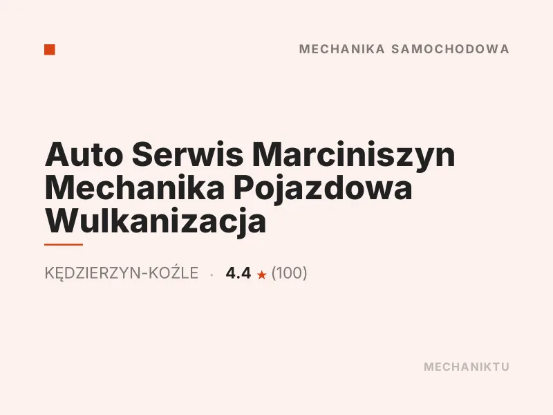 Auto Serwis Marciniszyn Klimatyzacja samochodowa Kędzierzyn-Koźle