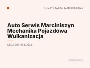 Auto Serwis Marciniszyn Mechanika Pojazdowa Wulkanizacja