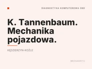 K. Tannenbaum. Mechanika pojazdowa.