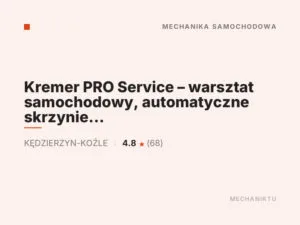 Kremer PRO Service – warsztat samochodowy, automatyczne skrzynie biegów, elektronika