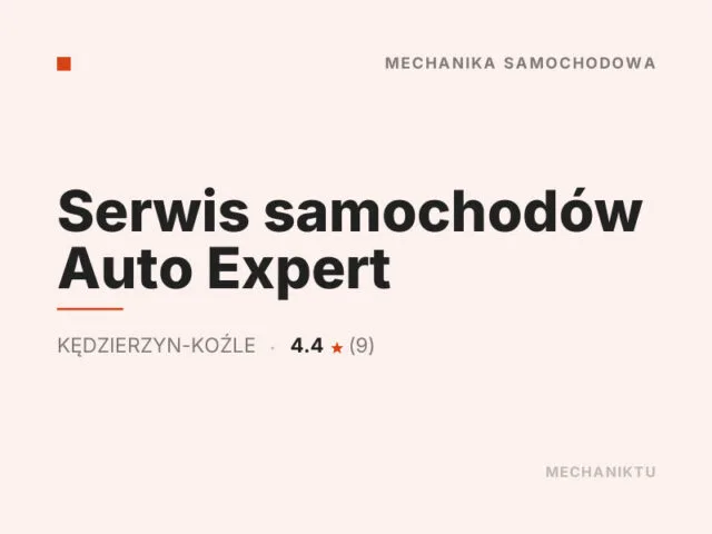 Serwis samochodów Auto Expert