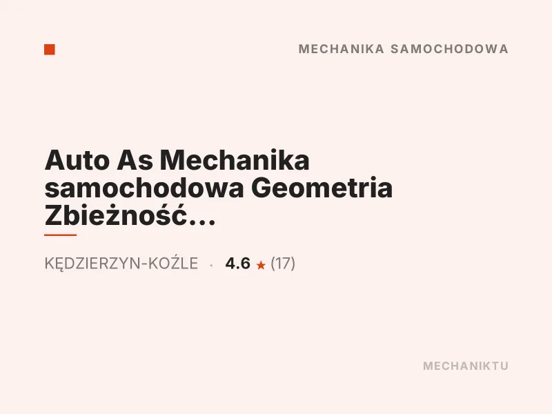 Auto As Mechanika samochodowa Diagnostyka komputerowa OBD Kędzierzyn-Koźle