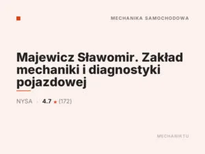Majewicz Sławomir. Zakład mechaniki i diagnostyki pojazdowej