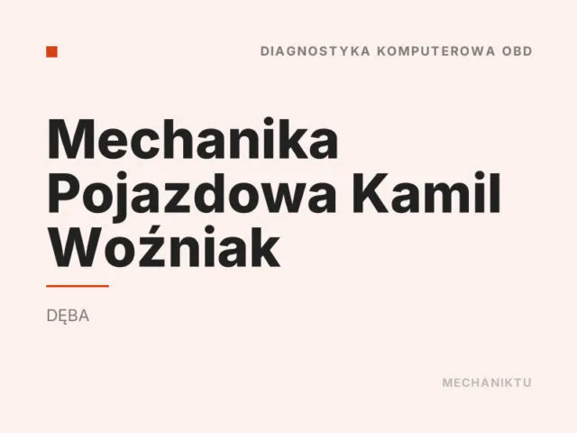 Mechanika Pojazdowa Kamil Woźniak