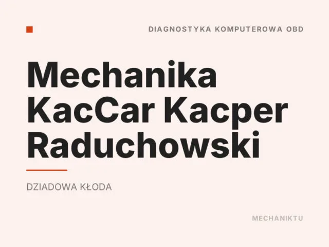 Mechanika KacCar Kacper Raduchowski