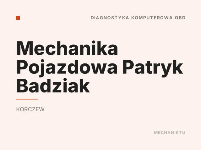 Mechanika Pojazdowa Patryk Badziak