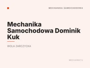 Mechanika Samochodowa Dominik Kuk