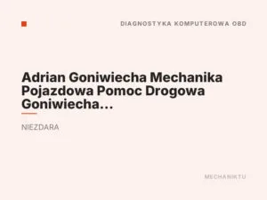 Adrian Goniwiecha Mechanika Pojazdowa Pomoc Drogowa Goniwiecha Auto Center
