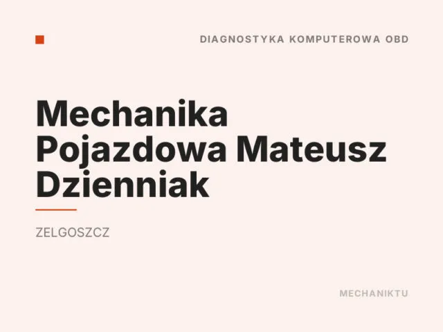 Mechanika Pojazdowa Mateusz Dzienniak