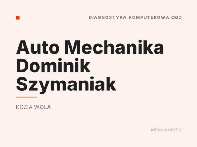 Auto Mechanika Dominik Szymaniak