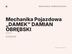 Mechanika Pojazdowa „DAMEK” DAMIAN OBRĘBSKI