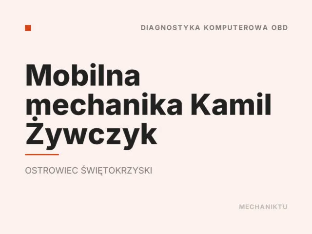 Mobilna mechanika Kamil Żywczyk