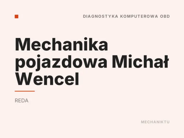 Mechanika pojazdowa Michał Wencel