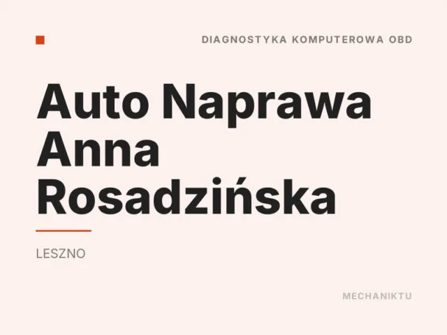 Auto Naprawa Anna Rosadzińska