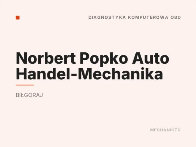 Norbert Popko Auto Handel-Mechanika