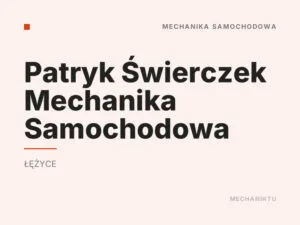 Patryk Świerczek Mechanika Samochodowa