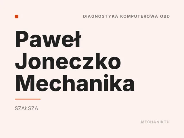 Paweł Joneczko Mechanika