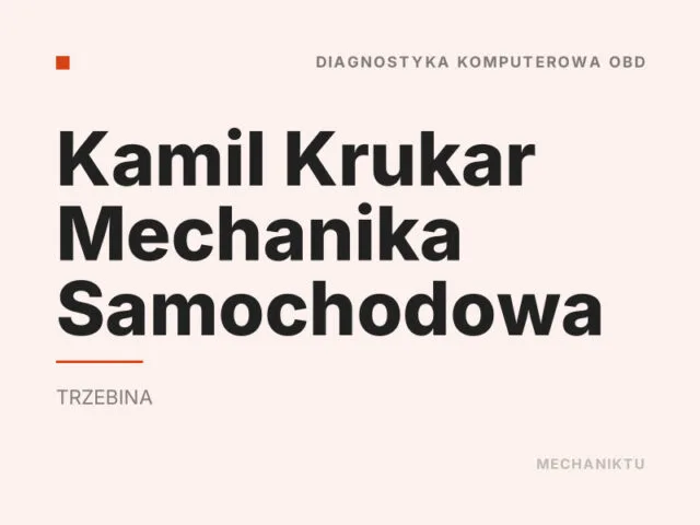 Kamil Krukar Mechanika Samochodowa